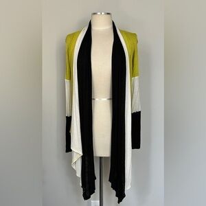 Renee C. Colorblock Drape Front Cardigan – Size Medium